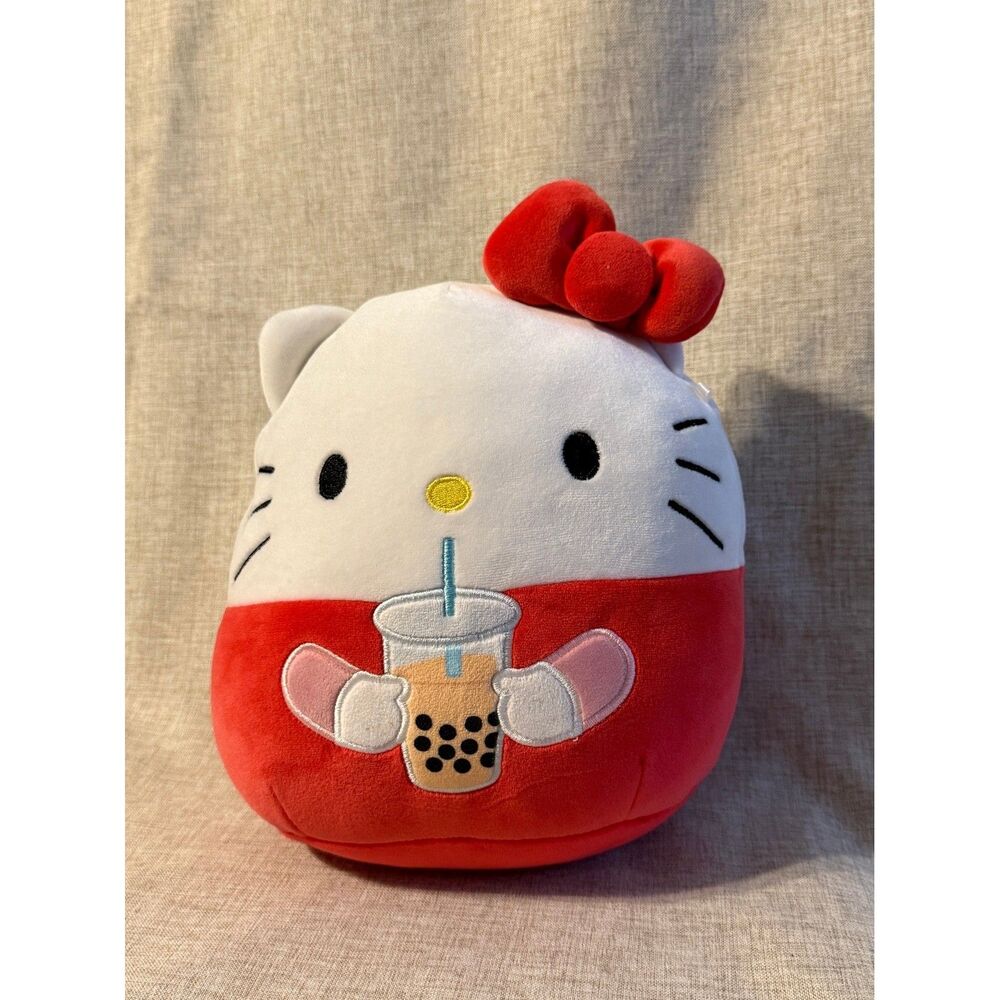 Original Squishmallows **HELLO KITTY BOBA TEA** 6.5" PLUSH** NWOT NO FLAWS
